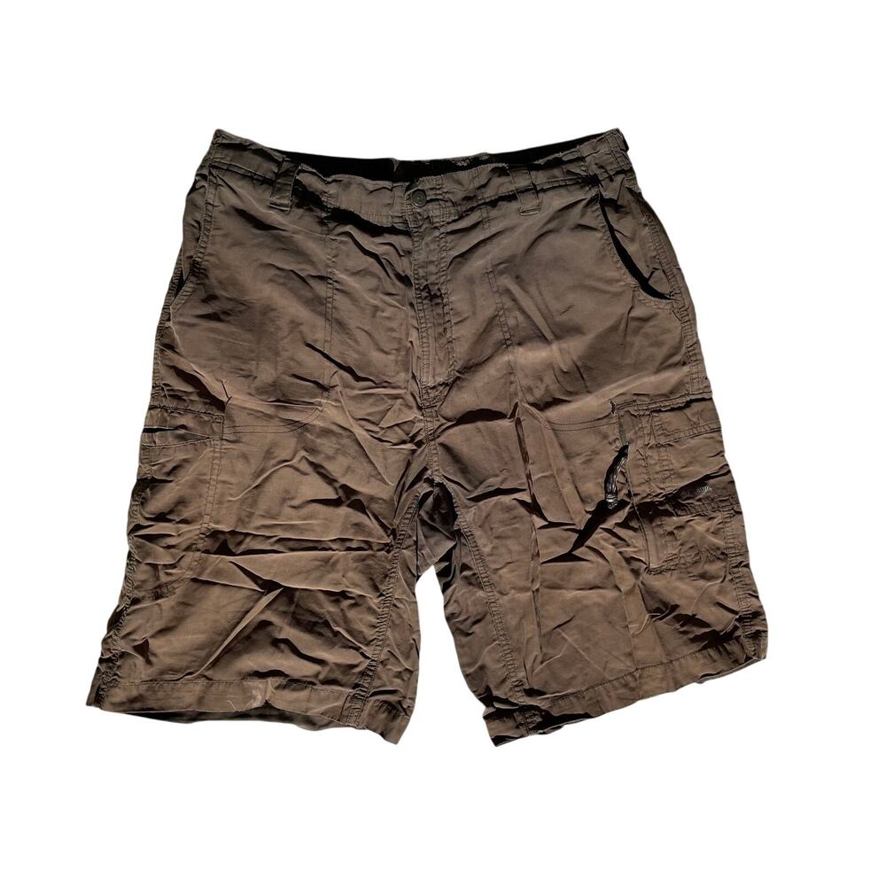 Mens Size 34 Columbia Waterproof Brown Sports Cargo Shorts